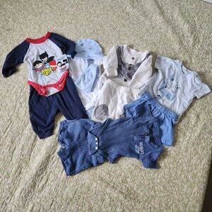 Bundle Cat & Jack,Carter's Blue Sweatpants, Jeans for Baby Nb, 0-3, 3-6 Months.